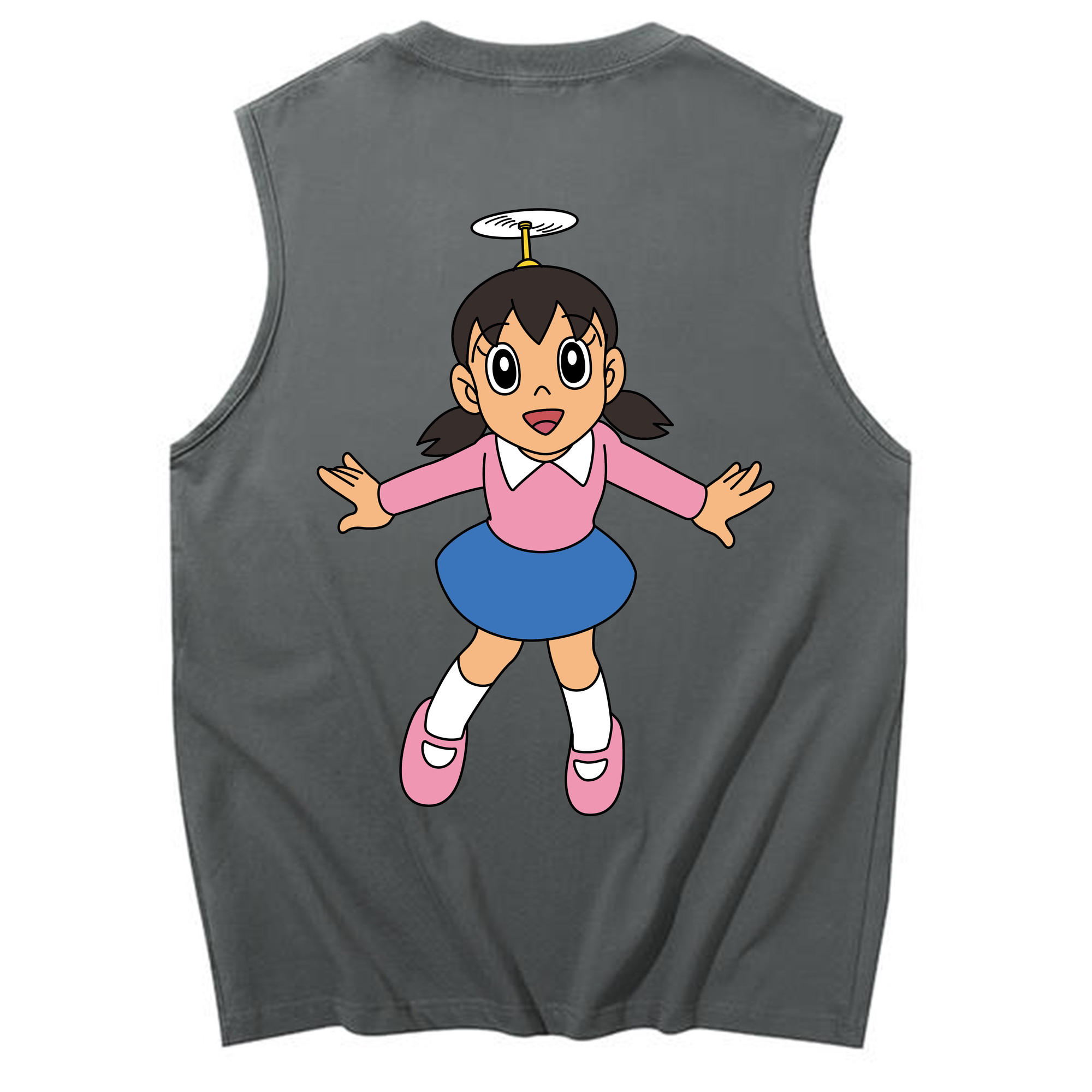 （画像用） ドラえもん みなもと しずか Doraemon Shizuka Minamoto コットン100％タンクトップ（背面プリント）